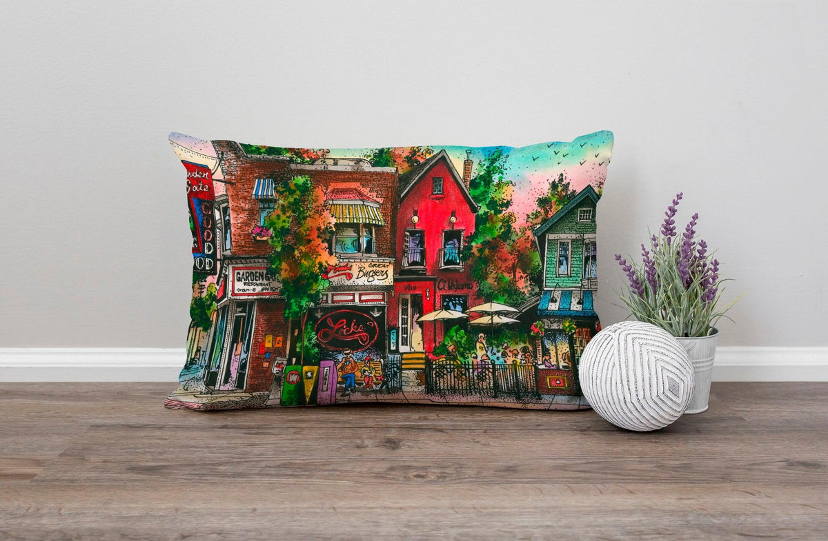 Beaches Toronto Lumbar Pillow | Totally Toronto Art Inc. 