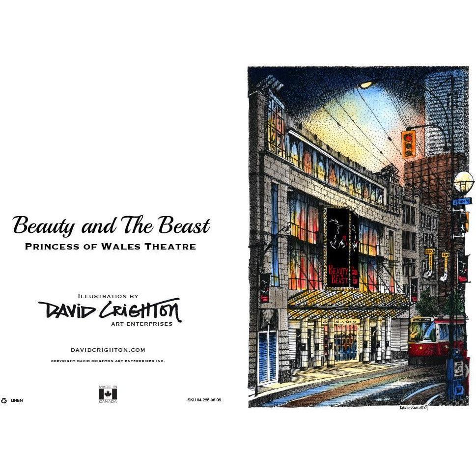 Beauty and the Beast Theatre Greeting Card | Totally Toronto Art Inc. 