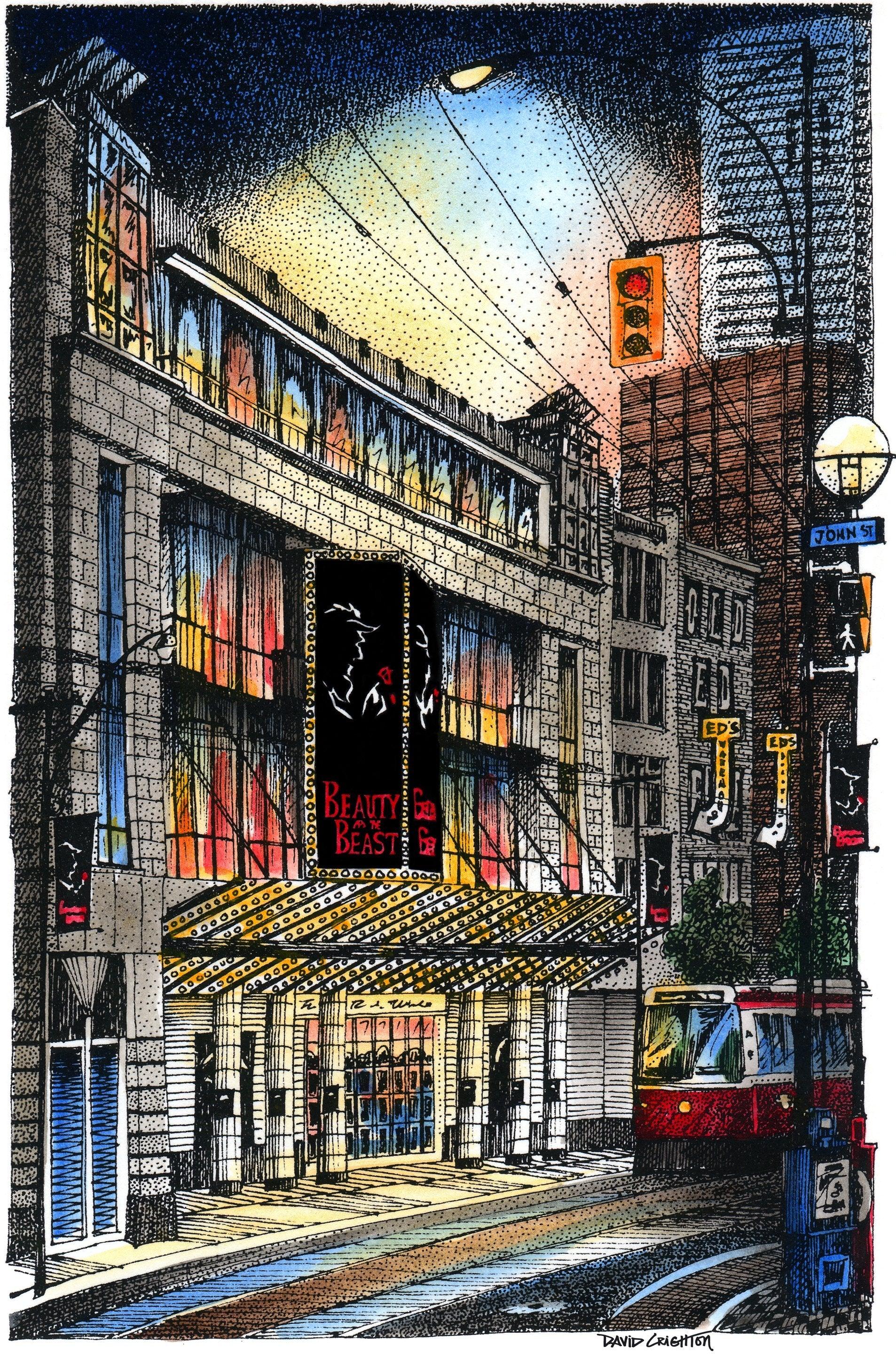 Beauty And The Beast Theatre Postcard | Totally Toronto Art Inc. 