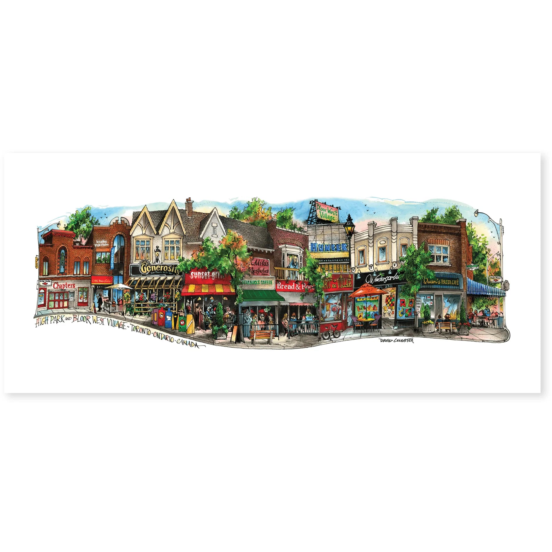 Bloor West Village #5 Toronto Art Print | Totally Toronto Art Inc. 