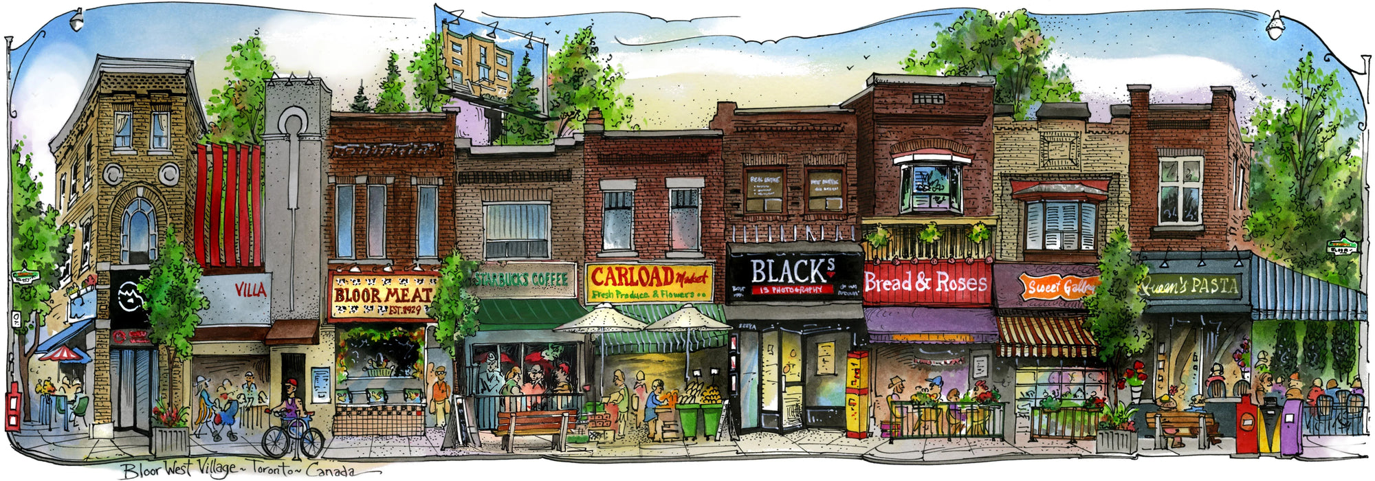 Bloor West Village No 4 Toronto Poster | Totally Toronto Art Inc. 