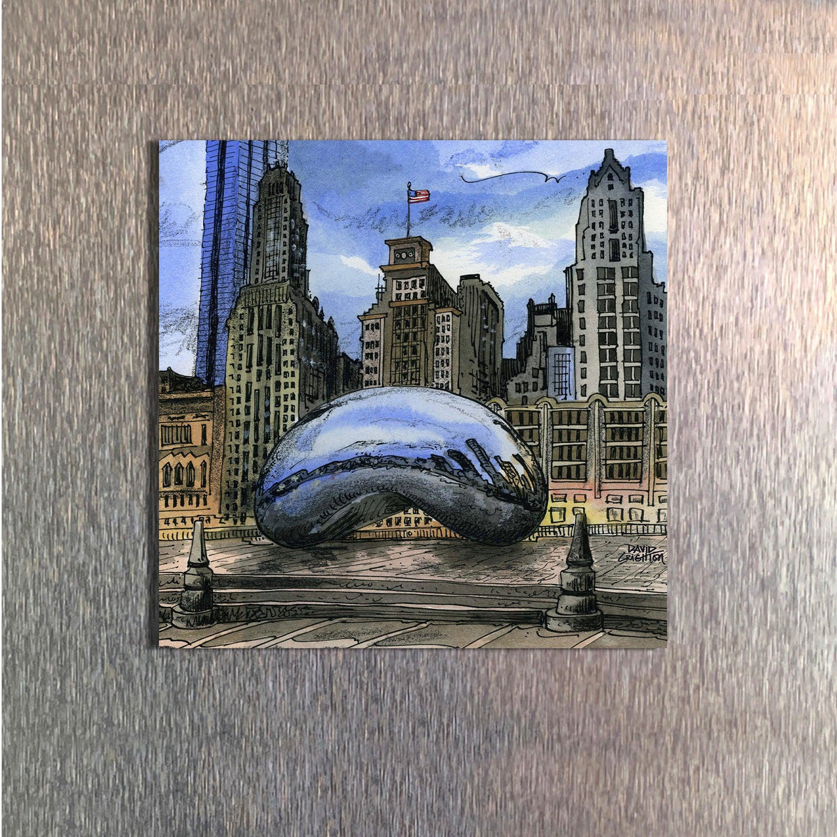 Chicago "The Bean" Fridge Magnet | Totally Toronto Art Inc. 