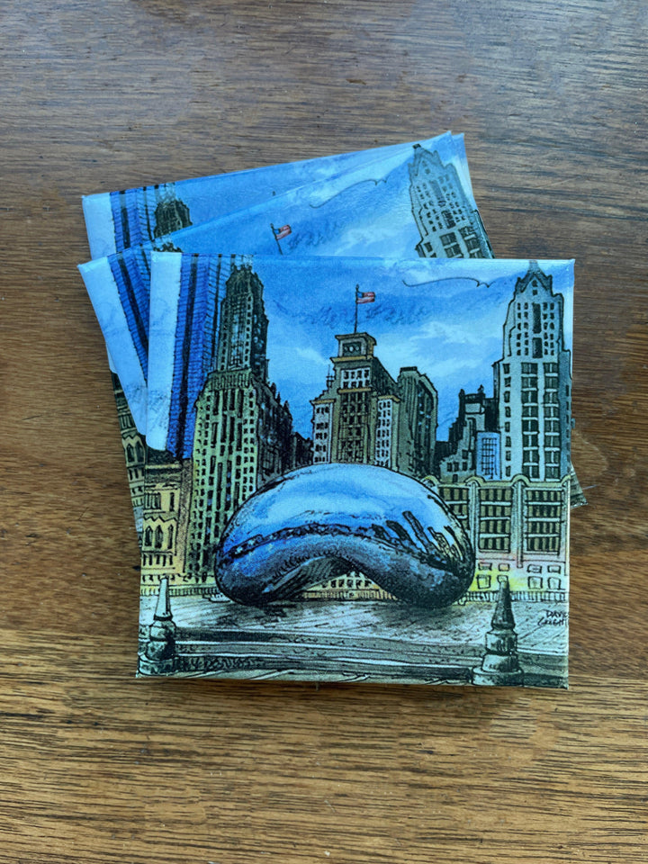 Chicago "The Bean" Fridge Magnet | Totally Toronto Art Inc. 