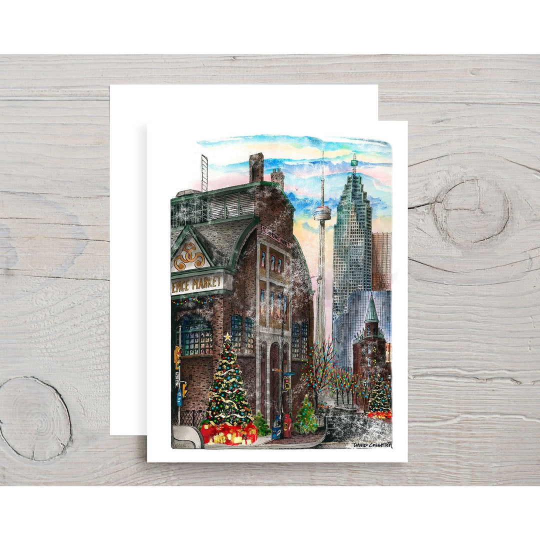 Christmas at the St. Lawrence Market Card Blank | Totally Toronto Art Inc. 