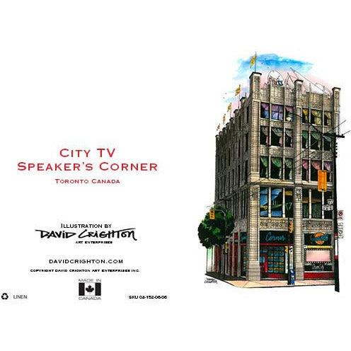 City TV Speaker's Corner Toronto Greeting Card | Totally Toronto Art Inc. 