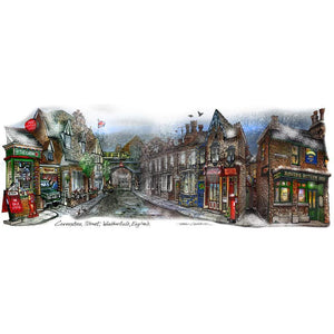 Coronation Street Christmas Art Print | Totally Toronto Art Inc. 