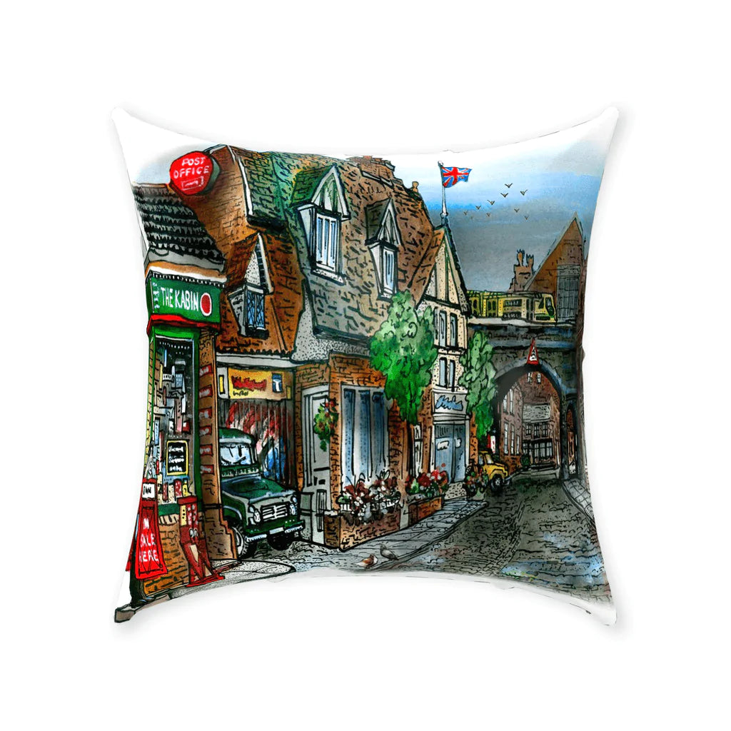 Coronation Street Classic Square Throw Pillows | Totally Toronto Art Inc. 