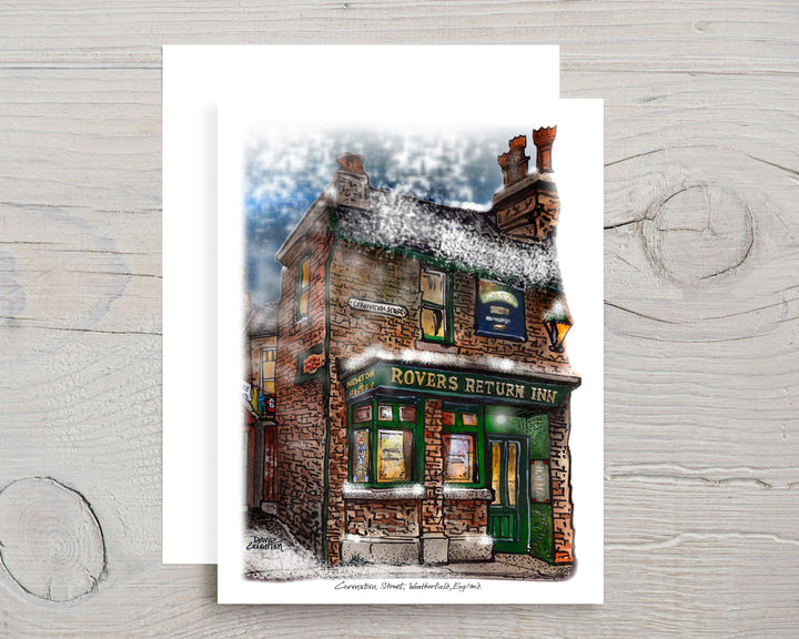 Coronation Street "Rovers Return" Christmas Card | Totally Toronto Art Inc. 