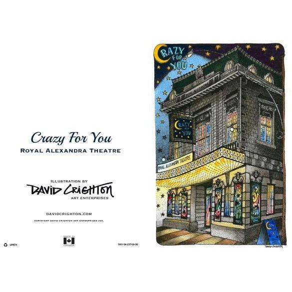 Crazy For You Theatre Greeting Card | Totally Toronto Art Inc. 