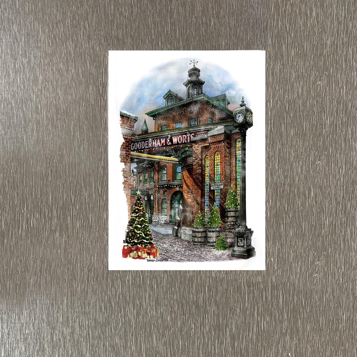 Distillery District Toronto Christmas Magnet | Totally Toronto Art Inc.