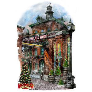 Distillery District Toronto Christmas Magnet | Totally Toronto Art Inc.