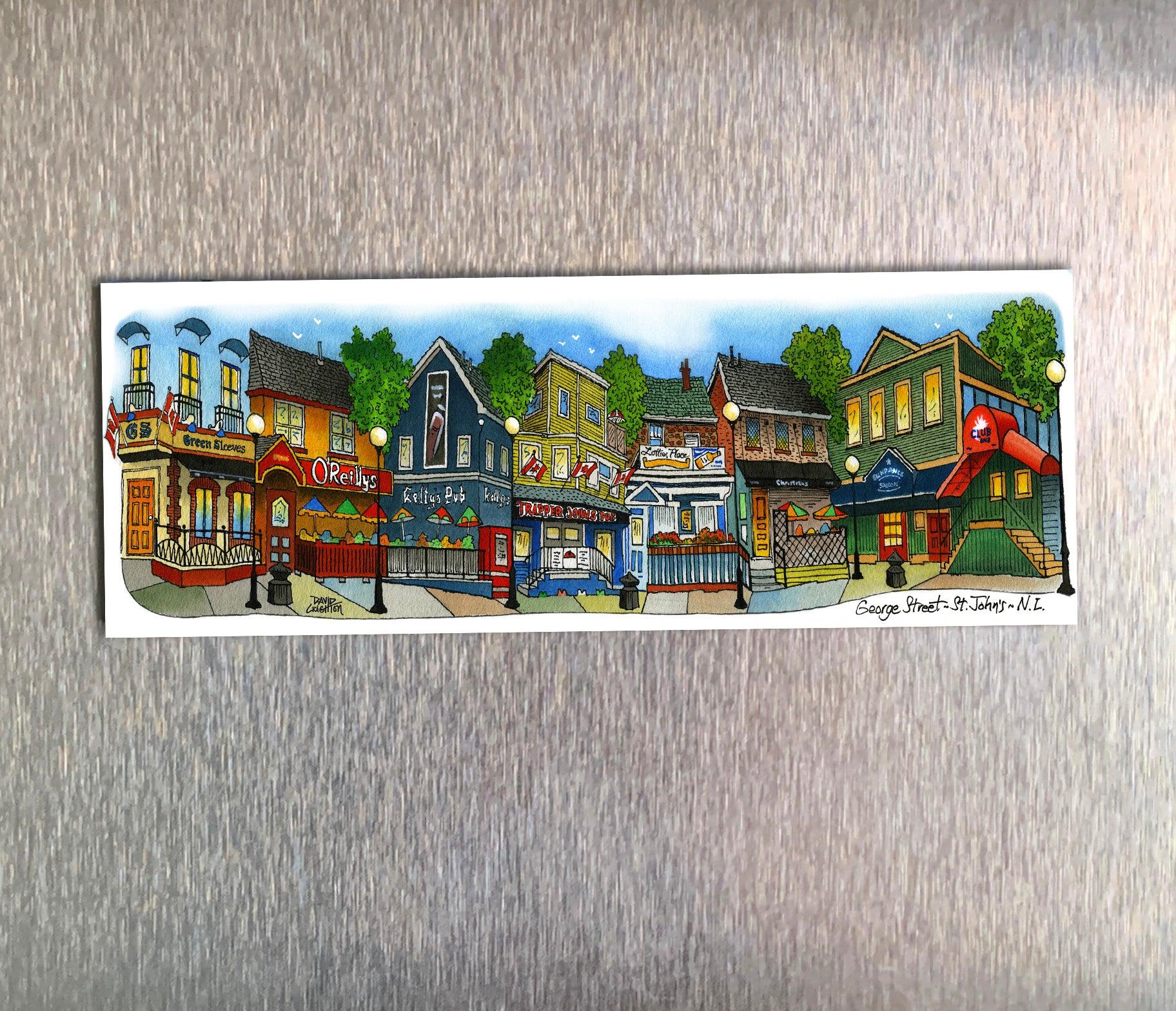 George St. Newfoundland Fridge Magnet | Totally Toronto Art Inc.