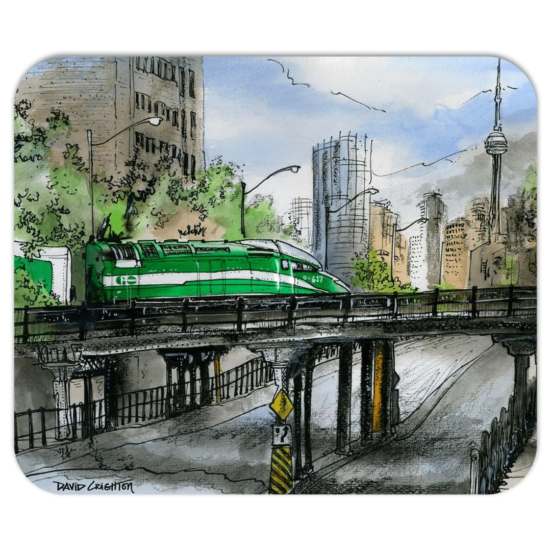 Go Train Toronto Mousepad | Totally Toronto Art Inc. 