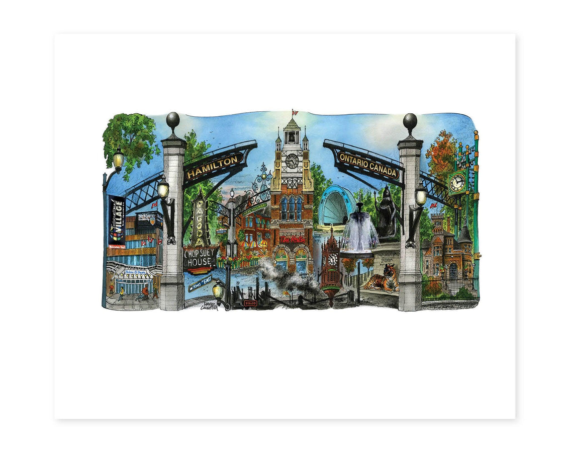 Hamilton, Ontario Art Print | Totally Toronto Art - Totally Toronto Art ...