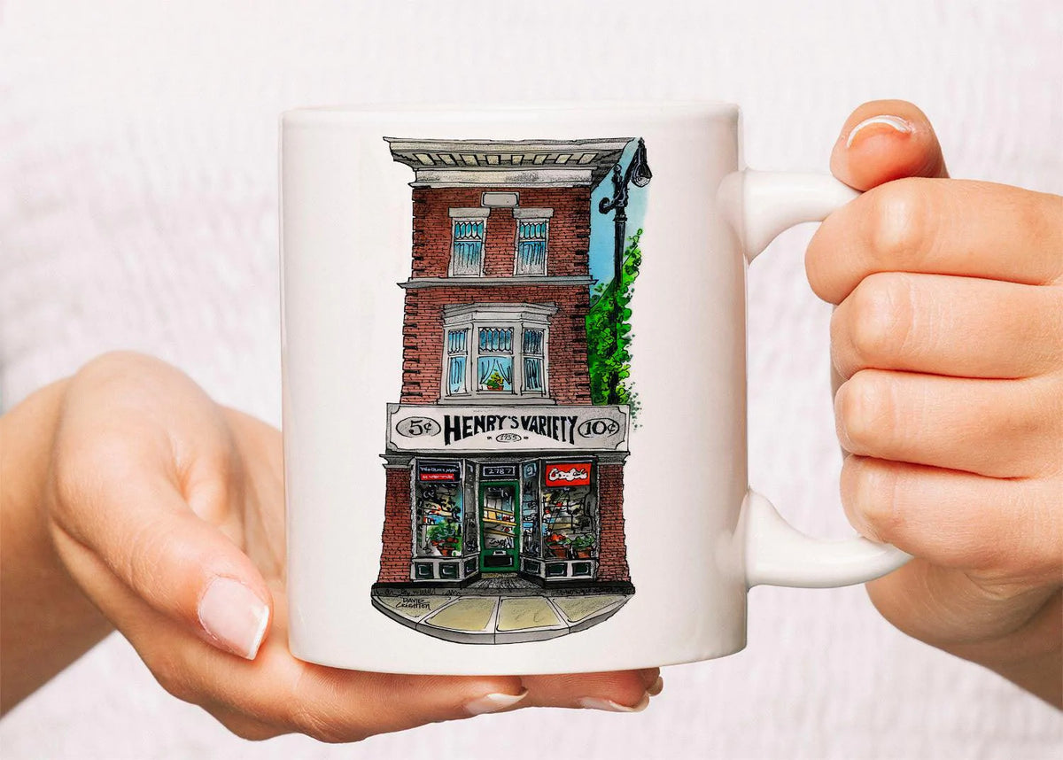 Henry's Variety Store Coffee Mug | Totally Toronto Art Inc. 