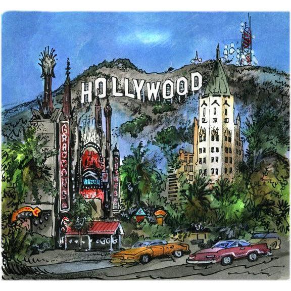 Hollywood, California, USA Art Print Totally Toronto Art Inc.