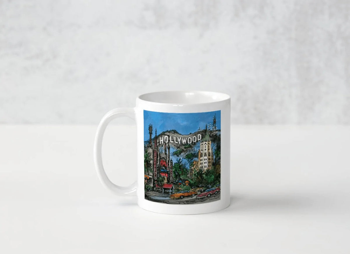 Hollywood, Los Angeles Coffee Mug | Totally Toronto Art Inc. 