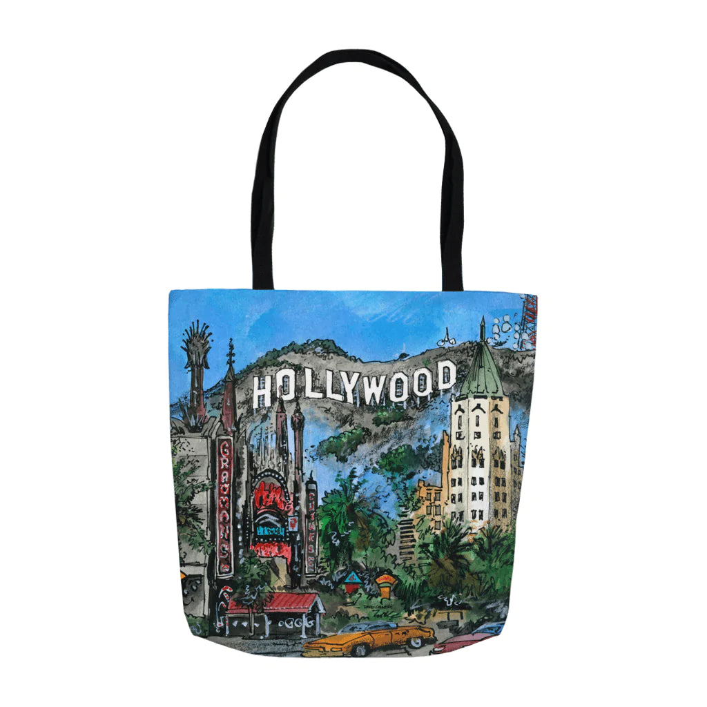 Hollywood Tote Bag | California Souvenir Gift | Totally Toronto Art Inc. 