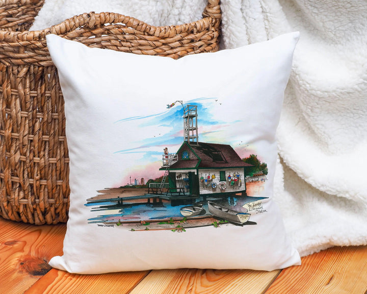 Leuty Lifeguard Throw Pillows | Totally Toronto Art Inc. 