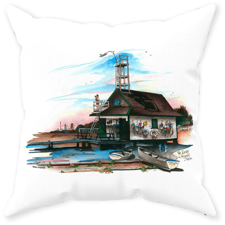 Leuty Lifeguard Throw Pillows | Totally Toronto Art Inc. 