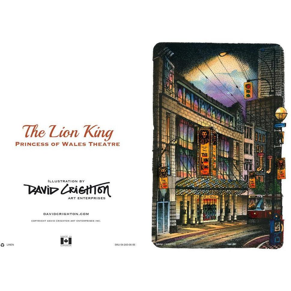 Lion King Theatre Greeting Card | Totally Toronto Art Inc. 