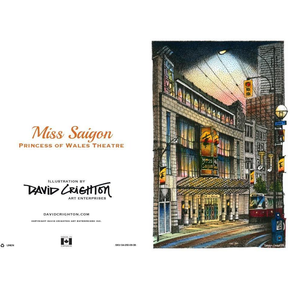 Miss Saigon Theatre Greeting Card | Totally Toronto Art Inc. 