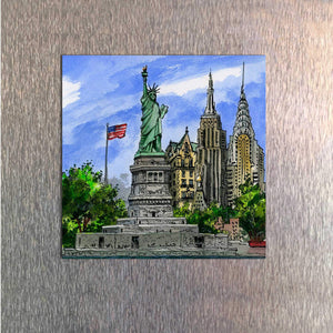 New York 'Liberty' USA Fridge Magnet | Totally Toronto Art Inc.
