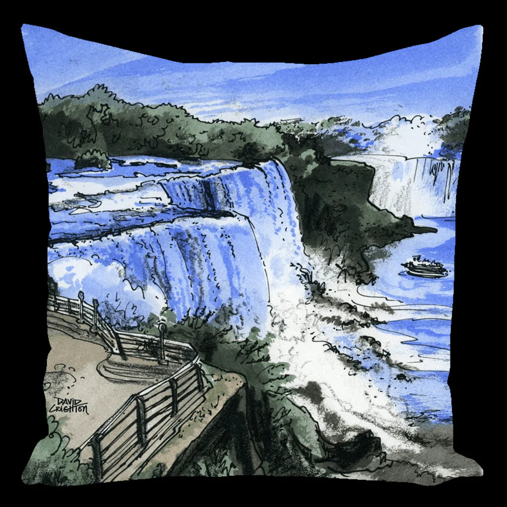 Niagara Falls, NY USA Pillow | Totally Toronto Art Inc. 