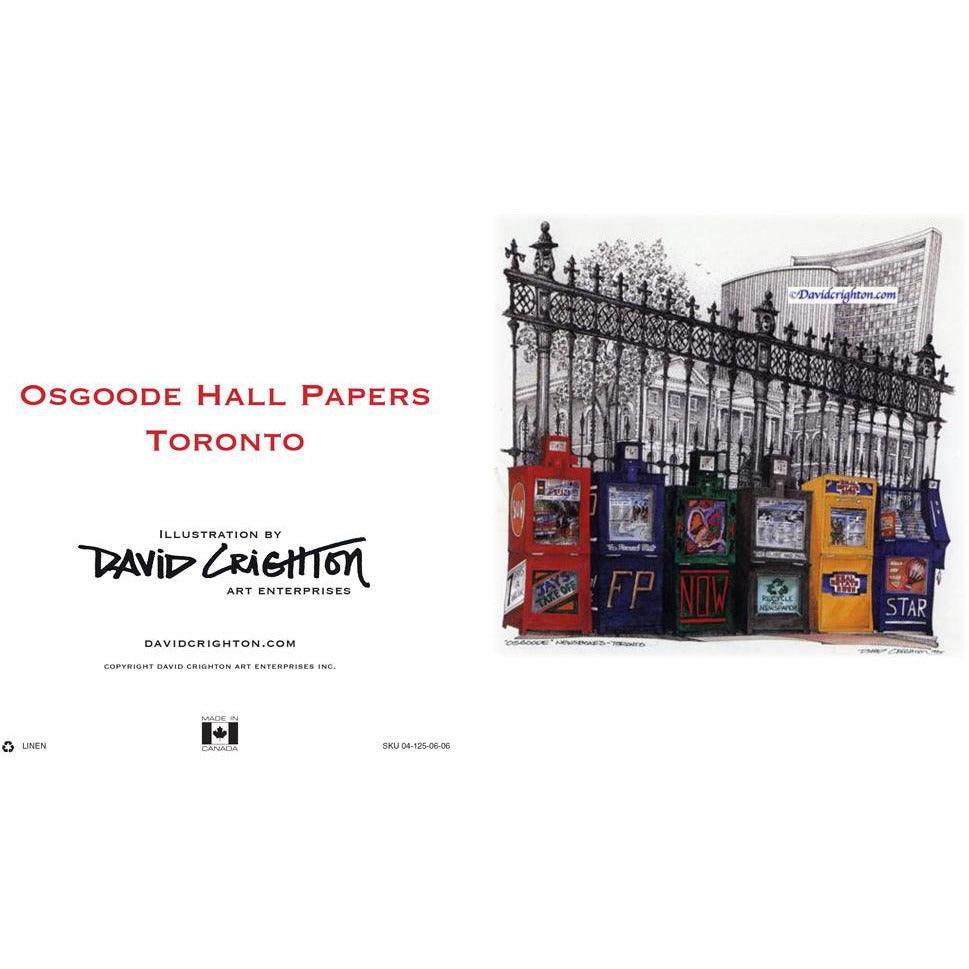 Osgoode Hall Newsboxes Greeting Card | Totally Toronto Art Inc. 