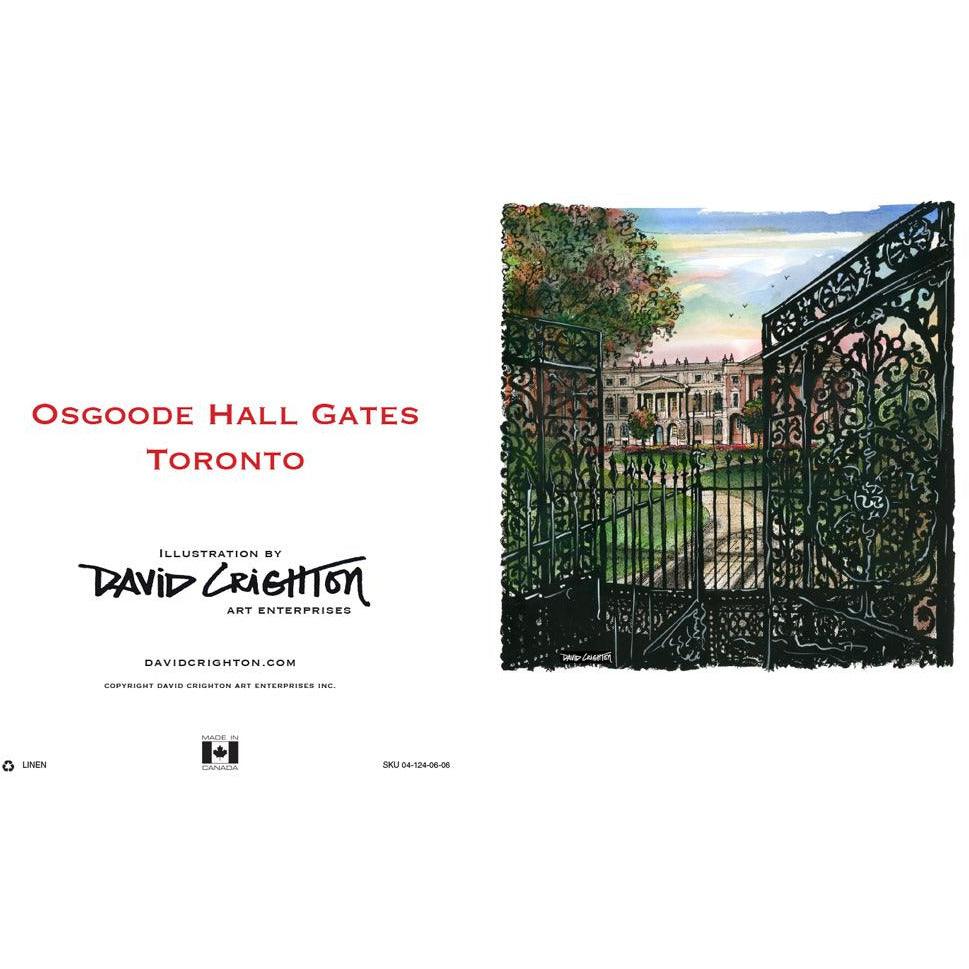 Osgoode Hall Toronto Greeting Card | Totally Toronto Art Inc. 
