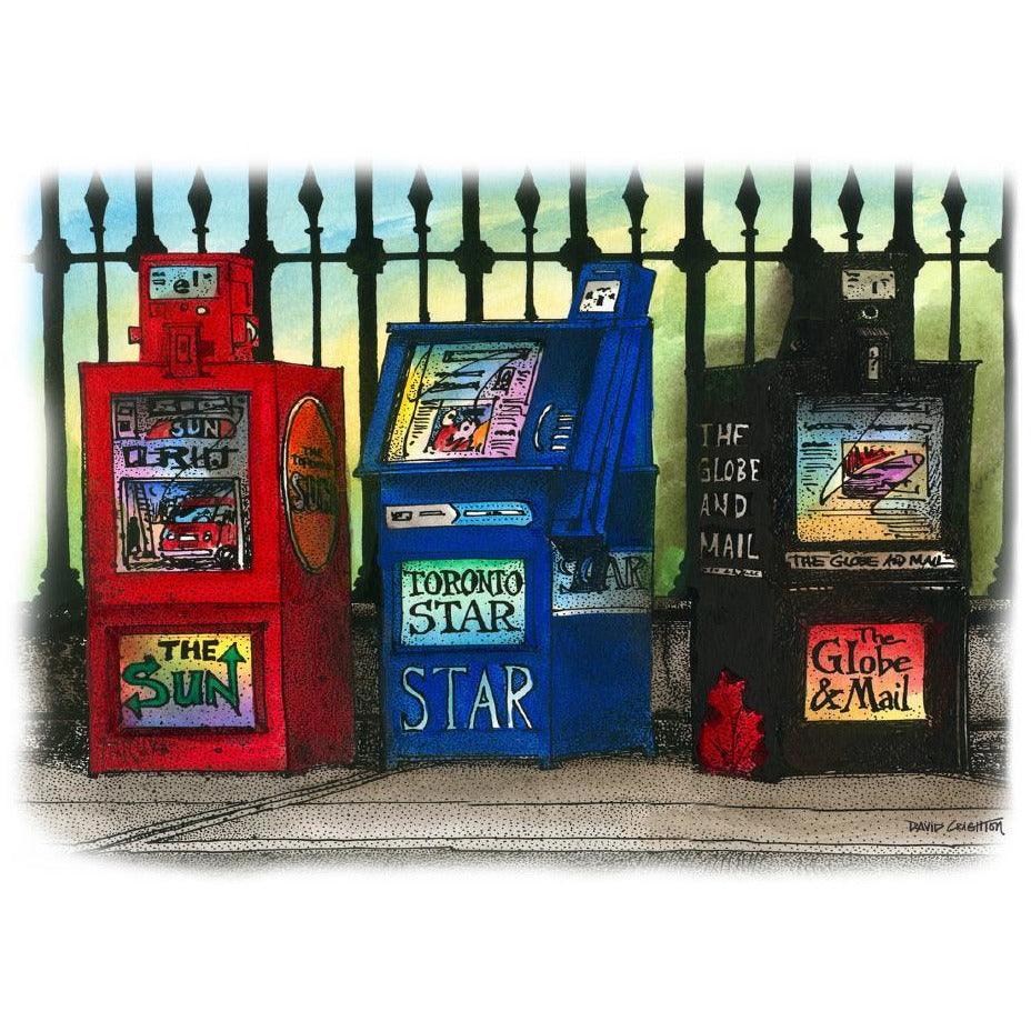 Post Card Newsbox Trio | Totally Toronto Art Inc. 