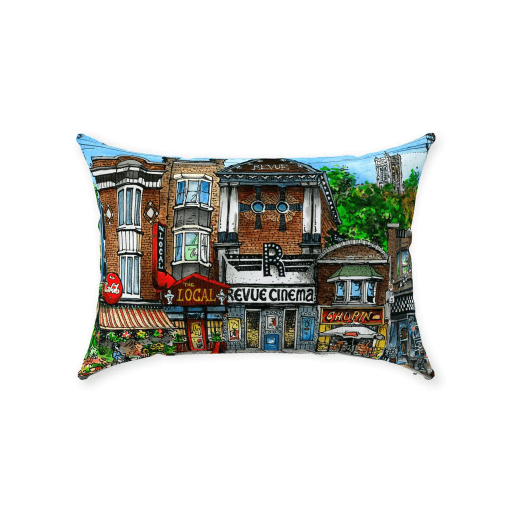 Roncesvalles Toronto  Pillow | Totally Toronto Art Inc. 