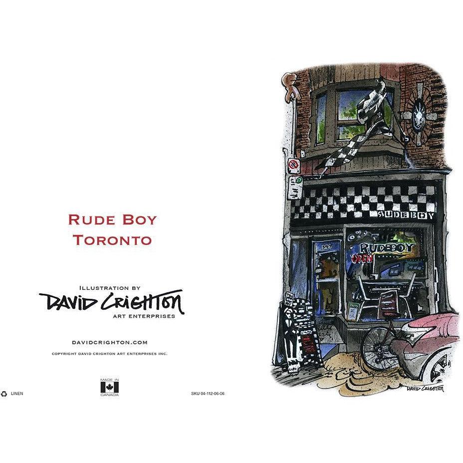 Rude Boy Toronto Greeting Card | Totally Toronto Art Inc. 
