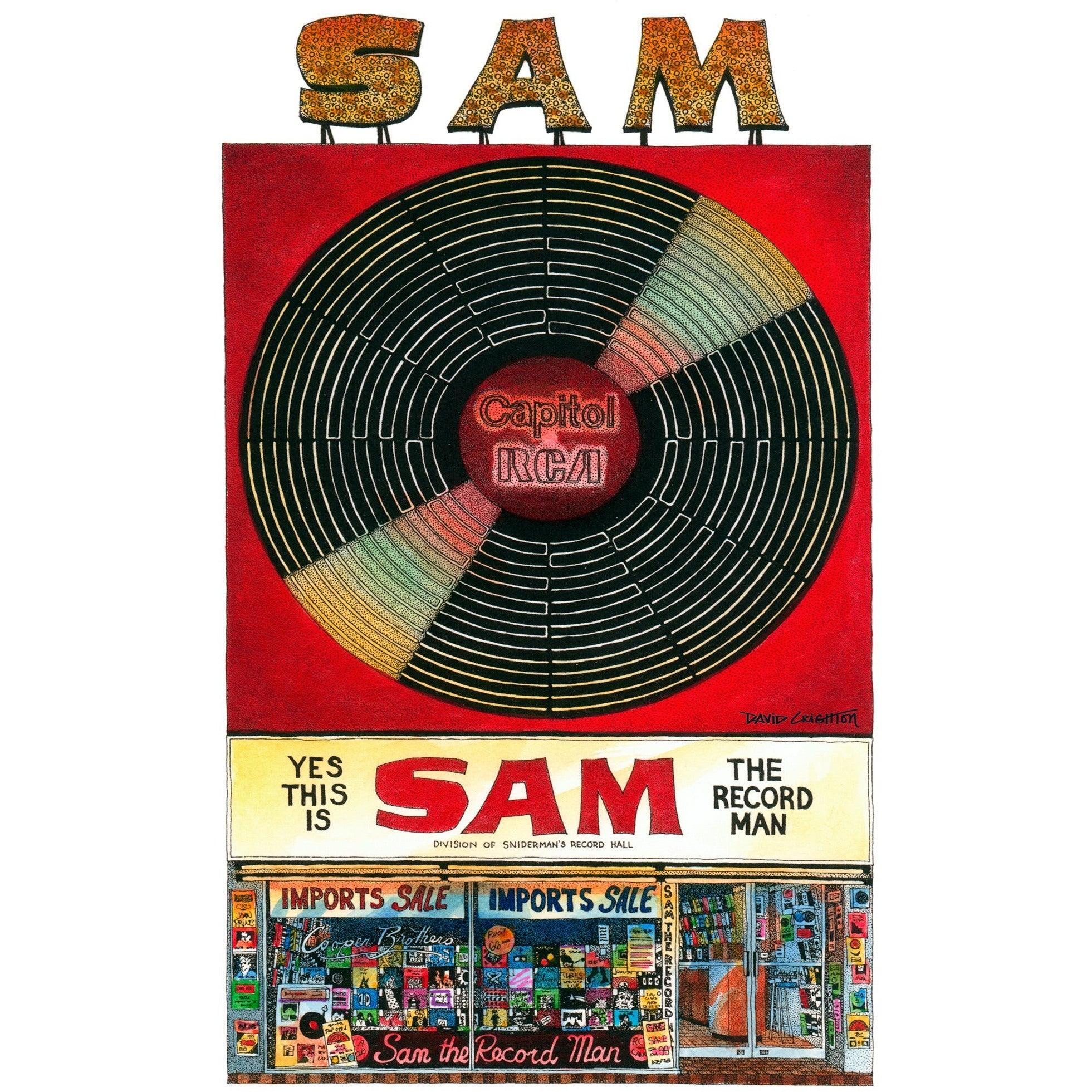 Sam the Record Man Post Card | Totally Toronto Art Inc. 