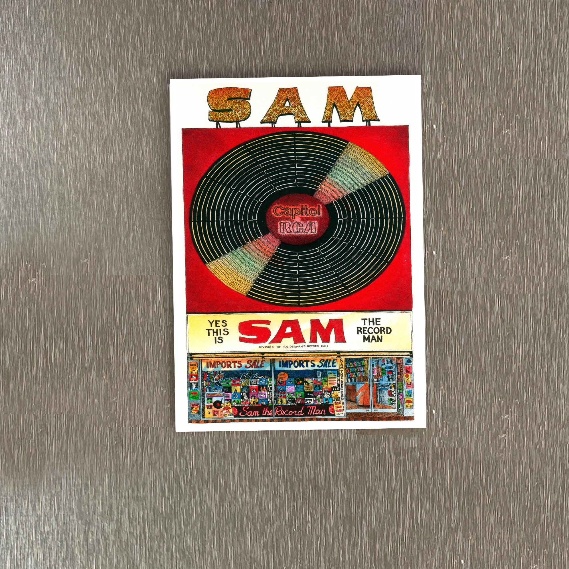 Sam The Record Man Toronto Fridge Magnet | Totally Toronto Art Inc.