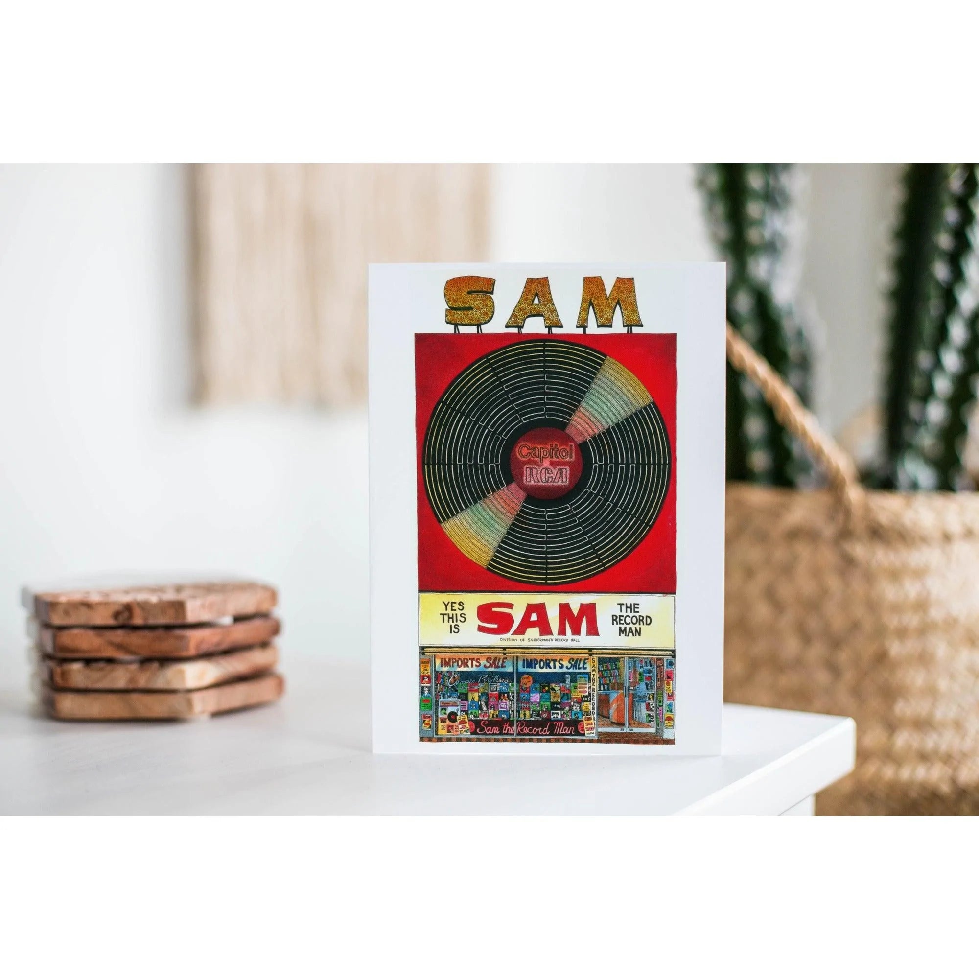 Sam The Record Man Toronto Greeting Card | Totally Toronto Art Inc. 