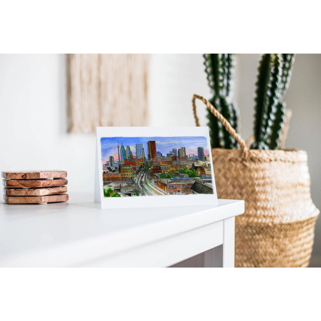 Skyline Looking West Toronto Greeting Card | Totally Toronto Art Inc. 