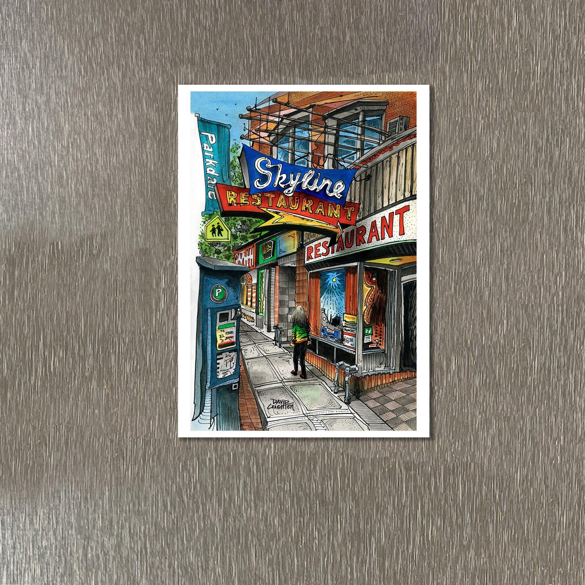 Skyline Restaurant Toronto Fridge Magnet | Totally Toronto Art Inc.