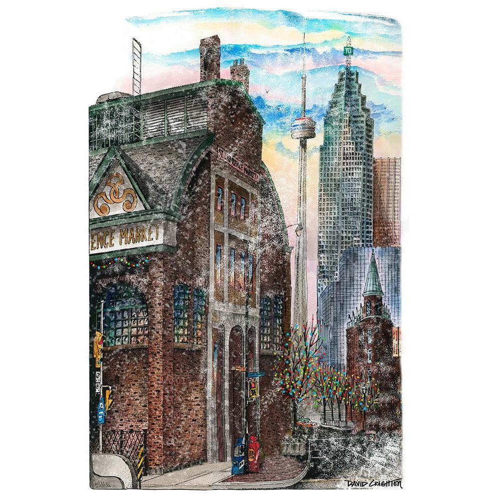 St. Lawrence Market In the Winter, Toronto Wall Art | Totally Toronto Art Inc. 