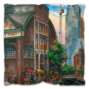 St. Lawrence Market Outdoor  Pillow | Totally Toronto Art Inc. 