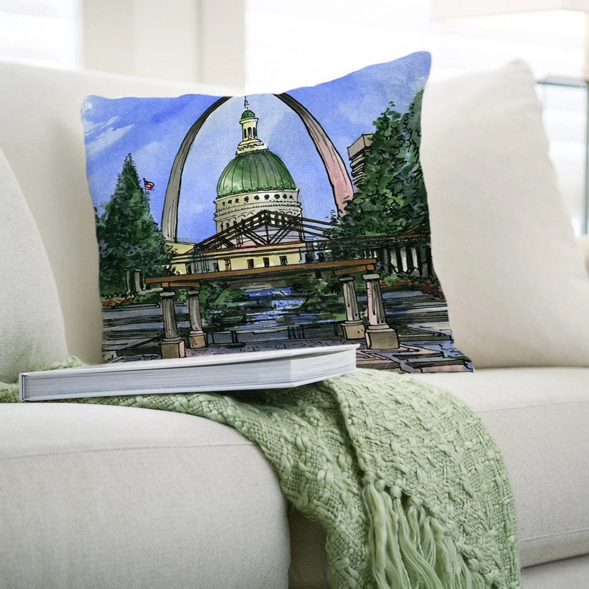St. Louis, MI USA Pillows | Totally Toronto Art Inc. 