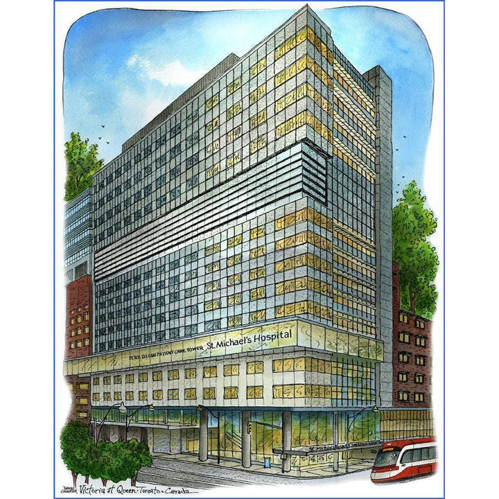 St. Michaels Hospital Peter Gilgan Patient Care Art Print | Totally Toronto Art Inc. 