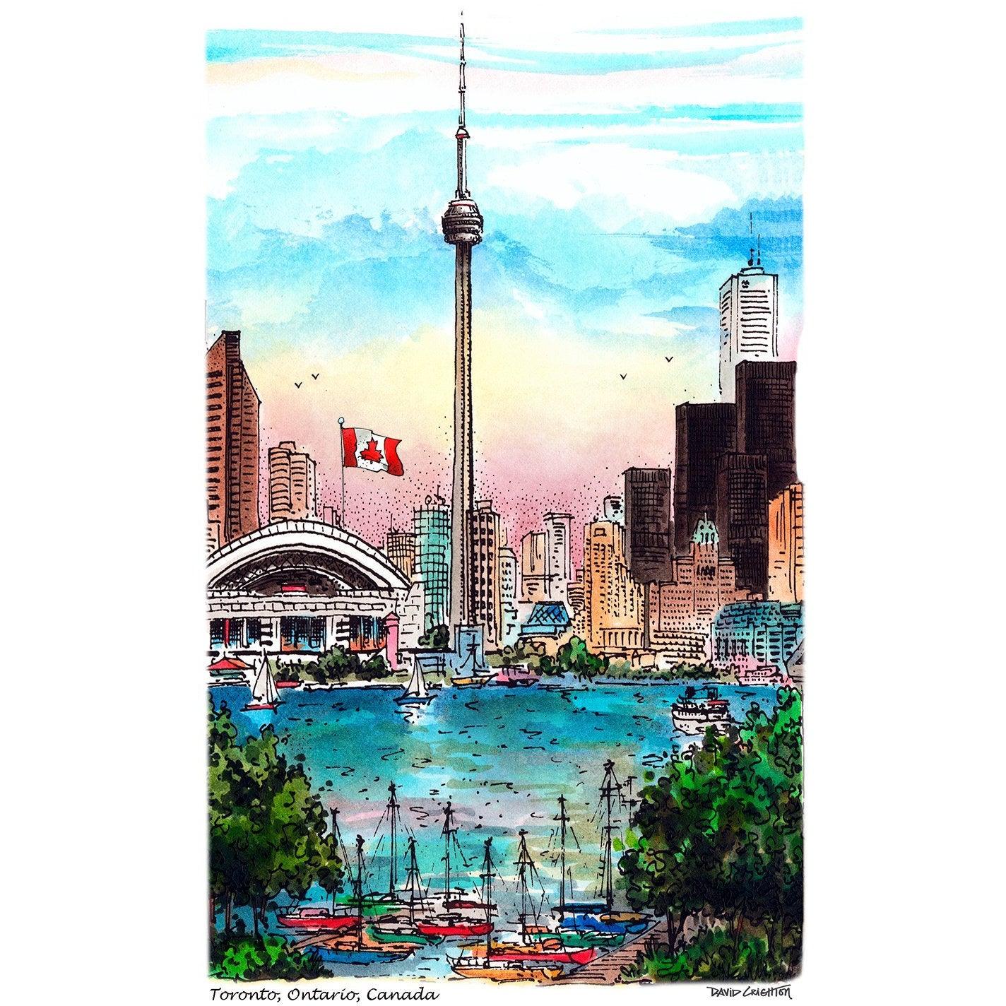 Toronto CN Tower Postcard | Totally Toronto Art Inc. 