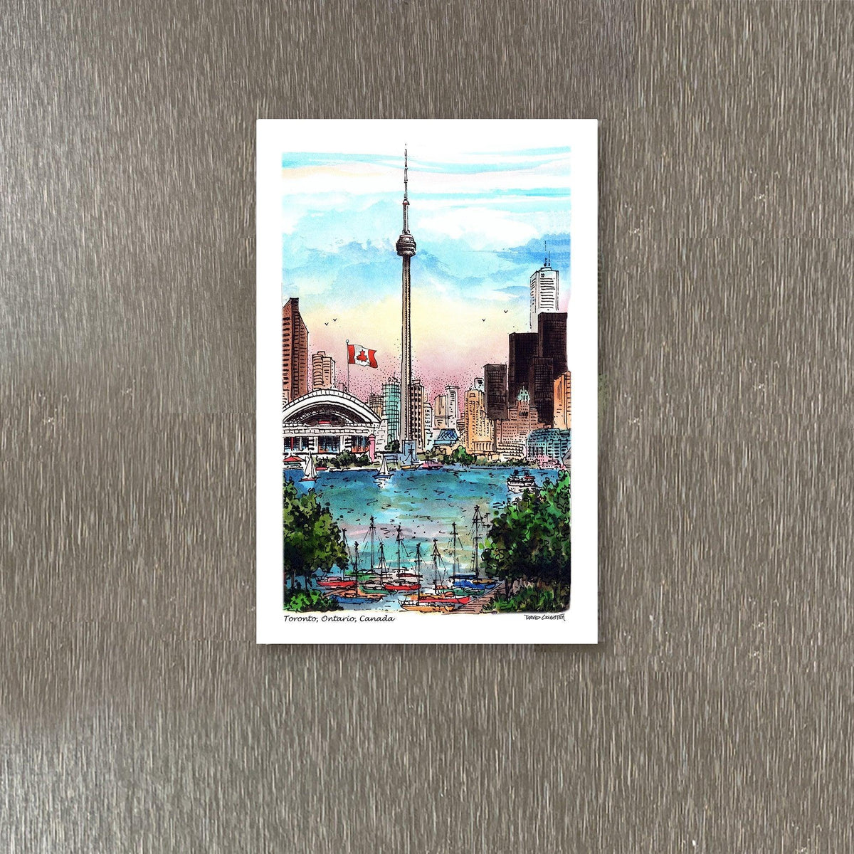 Toronto CN Tower Toronto Fridge Magnet | Totally Toronto Art Inc.
