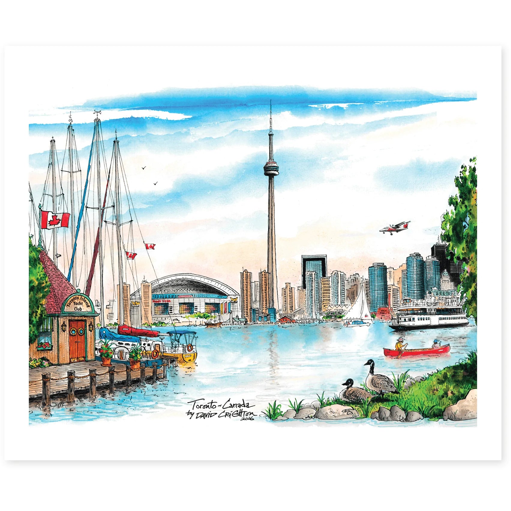 Toronto Island Skyline Art Print | Totally Toronto Art Inc. 