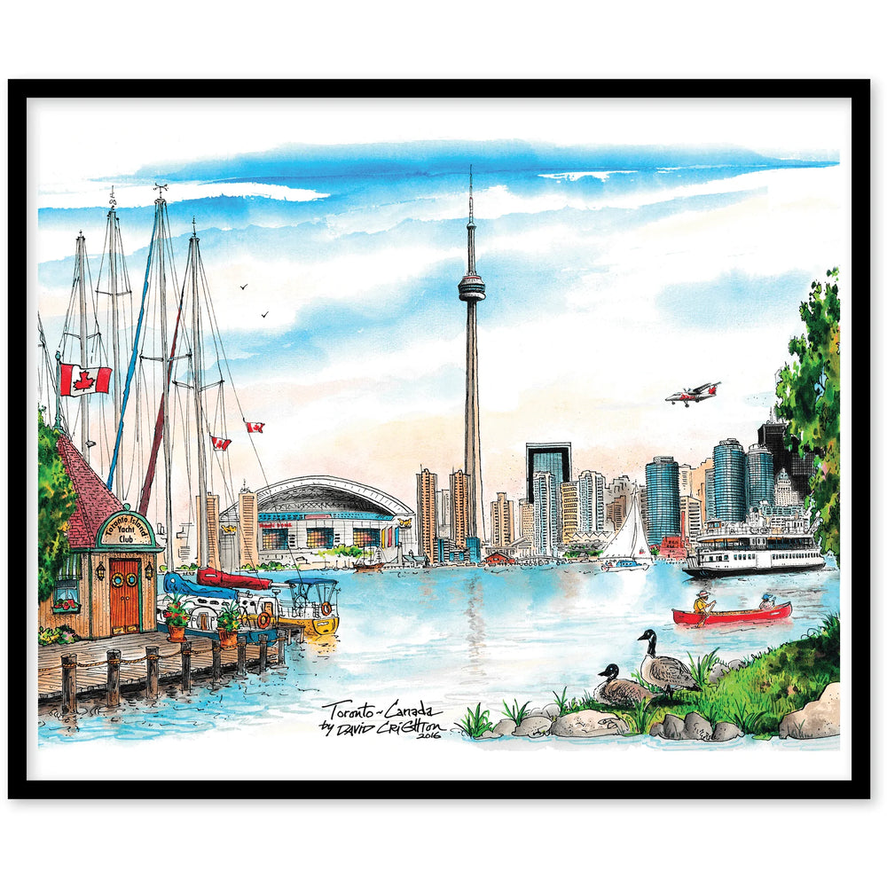 Toronto Island Skyline  Canvas Framed Wall Art | Totally Toronto Art Inc. 