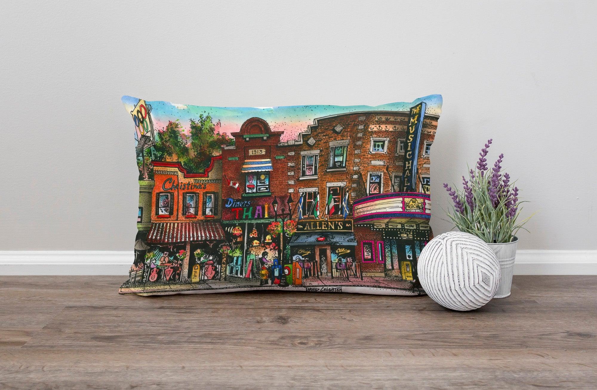 Toronto Pillow - Danforth Avenue | Totally Toronto Art Inc. 