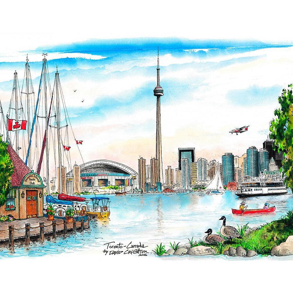 Toronto Skyline Art Wallpaper Download | Totally Toronto Art Inc. 