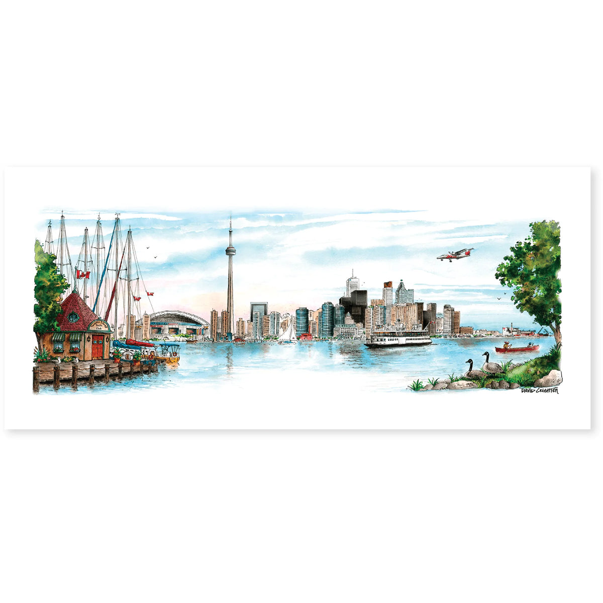 Toronto Skyline Classic Art Print | Toronto Skyline Giclee Art Print | Totally Toronto Art Inc. 