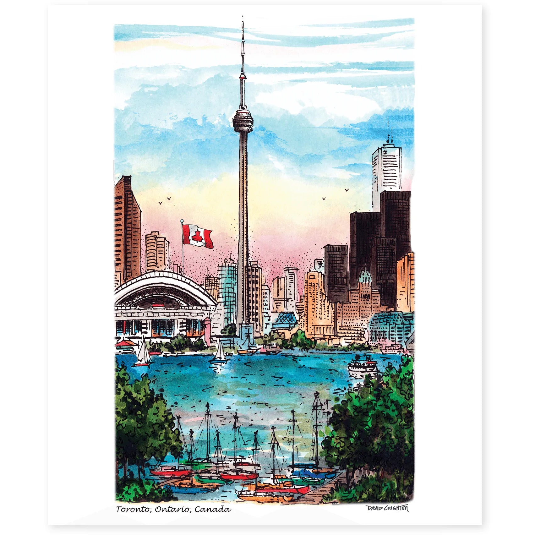 Toronto Skyline CN Tower Art Print | Totally Toronto Art Inc. 